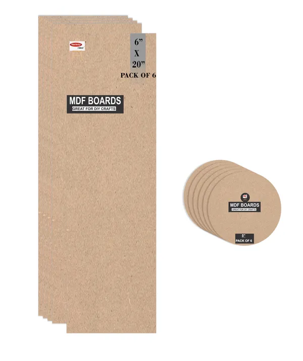 6X20_Inch_Square_And_5_Inch_Round_Mdf_Boards_For_Art_And_Craft_Wood_Mdf_And_3.5_mm_Thickness_Pack_Of_12