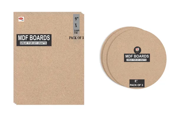 9X12_Inch_Square_And_8_Inch_Round_Mdf_Boards_For_Art_And_Craft_Wood_Mdf_And_3.5_mm_Thickness_Pack_Of_6