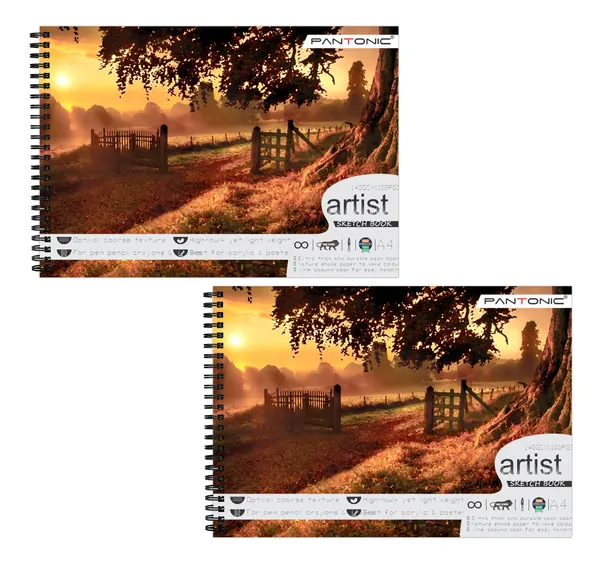 A4_Sketchbook_Set_Top_Spiral-Bound_Sketchpad_for_Artists_Sketching_and_Drawing_Acid_Free_Paper,_for_Doodling_Artist_Oxfort_Sketch_Book_Pack_of_2_[C]