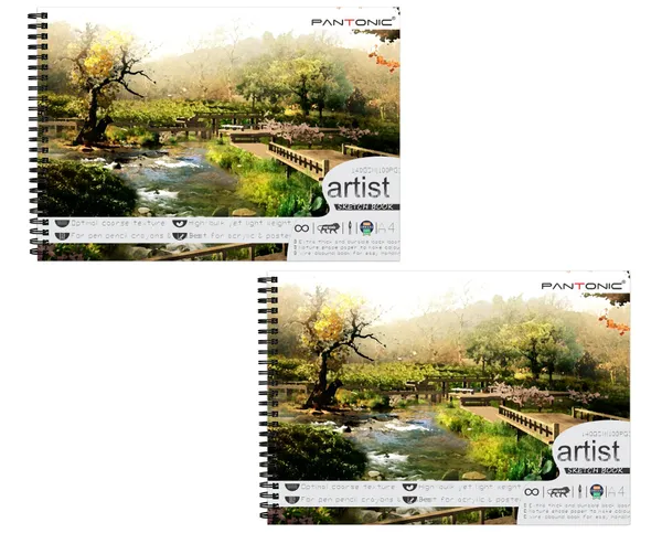 A4_Sketchbook_Set_Top_Spiral-Bound_Sketchpad_for_Artists_Sketching_and_Drawing_Acid_Free_Paper,_for_Doodling_Artist_Oxfort_Sketch_Book_Pack_of_2_[D]