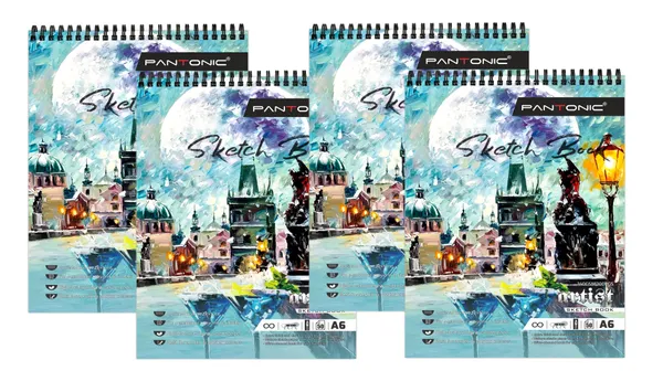 A6_Sketchbook_Set_Top_Spiral-Bound_Sketchpad_for_Artists_Sketching_and_Drawing_Acid_Free_Paper,_for_Doodling_Artist_Oxfort_Sketch_Book_Pack_of_4[E]