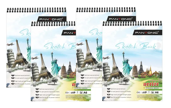 A6_Sketchbook_Set_Top_Spiral-Bound_Sketchpad_for_Artists_Sketching_and_Drawing_Acid_Free_Paper,_for_Doodling_Artist_Oxfort_Sketch_Book_Pack_of_4_[C]