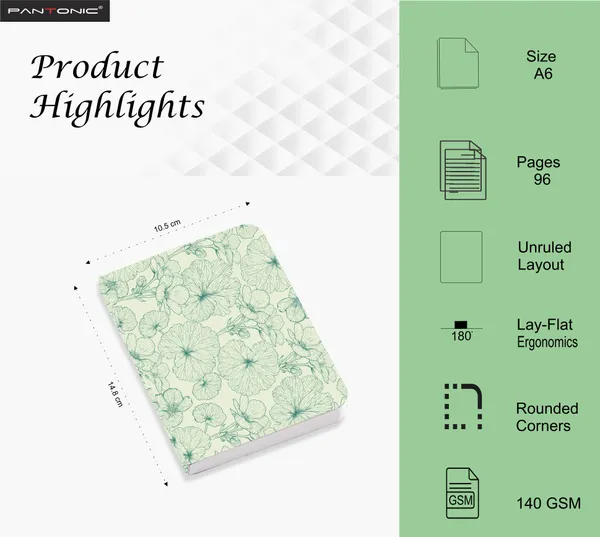 A/6_Sketch_Unruled_Journals_For_Students_&_Artists_|_140_Gsm_|_96_Pgs_|_Bleed-Free_Pack_Of_4