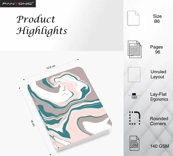 B/6_Sketch_Unruled_Journals_For_Students_&_Artists_|_140_Gsm_|_96_Pgs_|_Bleed-Free_Pack_Of_3