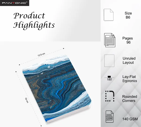 B/6_Sketch_Unruled_Journals_For_Students_&_Artists_|_140_Gsm_|_96_Pgs_|_Bleed-Free_Pack_Of_3