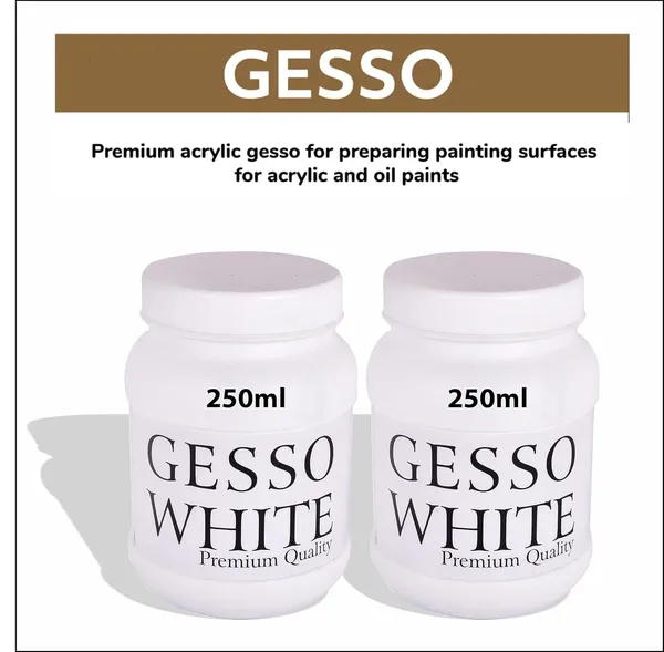 White_Ml_Gesso_For_Acrylic_Painting_Oil_Painting_Universal_Gesso_Primer_Pack_Of_2