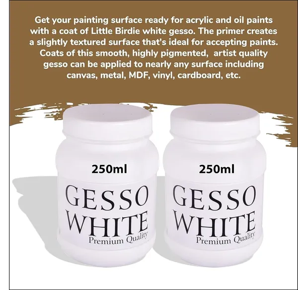 White_Ml_Gesso_For_Acrylic_Painting_Oil_Painting_Universal_Gesso_Primer_Pack_Of_2