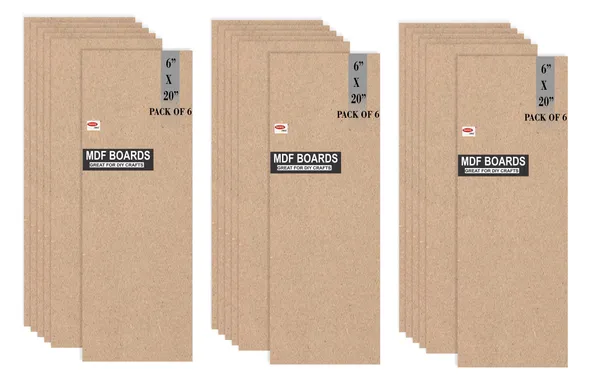 VARIETY_CANVAS_MDF_BOARDS_6X20_INCH_FOR_CRAFT_WORK_And_3.5_mm_Thickness_PACK_OF_18
