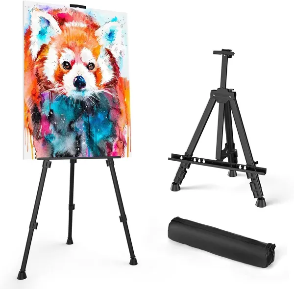 Black_Lightweight_Tripod_Easel_For_Professional_Artists_Metal_Display_Easel_Stand_With_Adjustable_Height_For_Painting_Display_And_Advertisement_Purposes_Ft