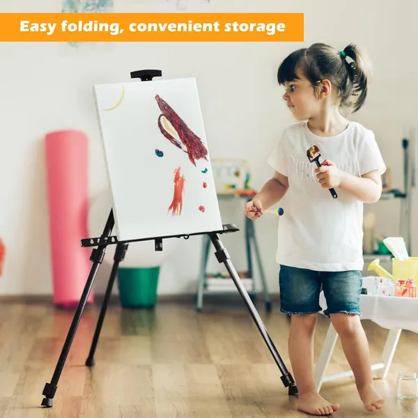 Black_Lightweight_Tripod_Easel_For_Professional_Artists_Metal_Display_Easel_Stand_With_Adjustable_Height_For_Painting_Display_And_Advertisement_Purposes_Ft