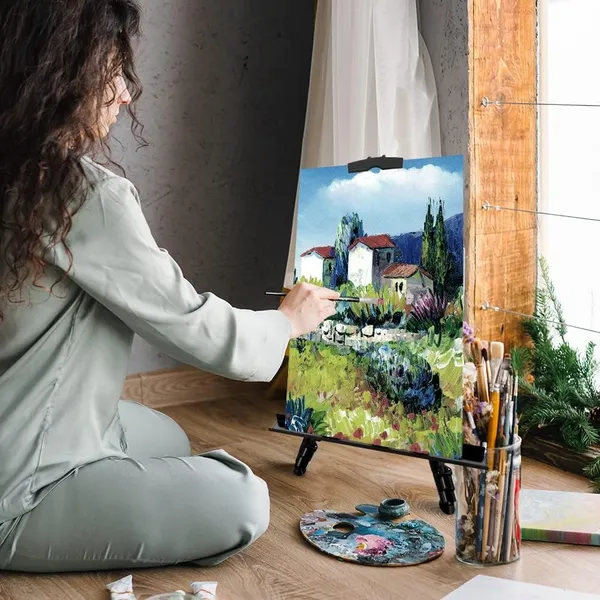 Black_Lightweight_Tripod_Easel_For_Professional_Artists_Metal_Display_Easel_Stand_With_Adjustable_Height_For_Painting_Display_And_Advertisement_Purposes_Ft