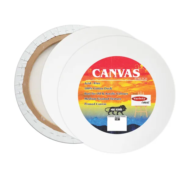 White_Round_Stretched_Canvas_Pack_Of_2
