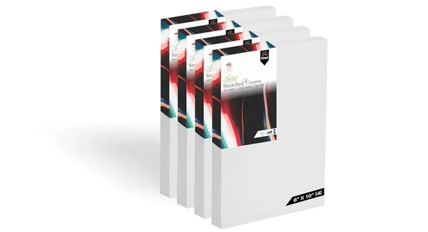6X10_PRE_STRETCHED_CANVAS_WHITE_PREMIUM_COTTON_GRAIN_PRE_STRETCHED_CANVAS_PACK_OF_4
