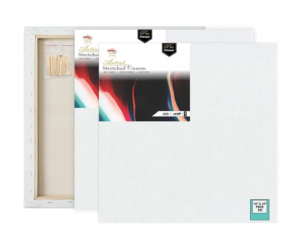 White_Pre_Stretched_Canvas_Board_For_Painting_With_Wooden_Frame_Pack_Of_2