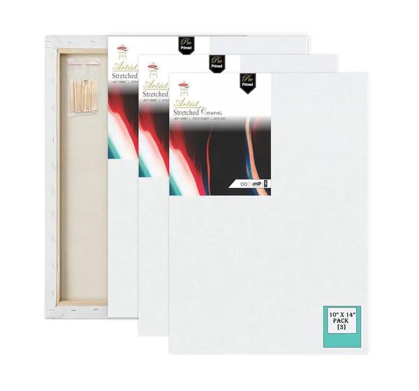 10X14_Stretched_White_Primed_Cotton_Pre_Stretched_Canvas_With_Wooden_Frame_Pack_Of_3