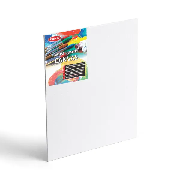 6x8_,4x4_and_3x3_Inch_Cotton_Canvas_Board_for_Acrylic_Painting,Medium_Grain_Triple_Primed_White_Color_Pack_of_9