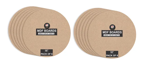 VARIETY_CANVAS_10_INCH_MDF_BOARDS_FOR_ART_AND_CRAFT_And_3.5_mm_Thickness_PACK_OF_12