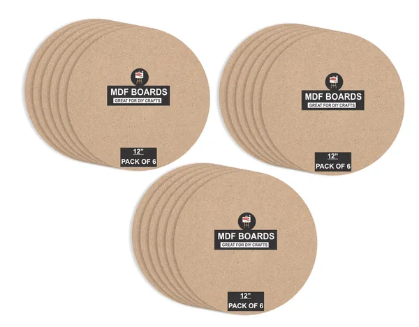 VARIETY_CANVAS_12_INCH_MDF_BOARDS_FOR_ART_AND_CRAFT_And_3.5_mm_Thickness_PACK_OF_18