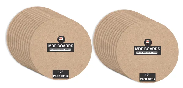 VARIETY_CANVAS_12_INCH_MDF_BOARDS_FOR_ART_AND_CRAFT_And_3.5_mm_Thickness_PACK_OF_24