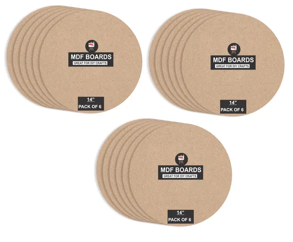 VARIETY_CANVAS_14_INCH_MDF_BOARDS_FOR_ART_AND_CRAFT_And_3.5_mm_Thickness_PACK_OF_18