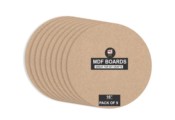 VARIETY_CANVAS_16_INCH_MDF_BOARDS_FOR_ART_AND_CRAFT_And_3.5_mm_Thickness_PACK_OF_9
