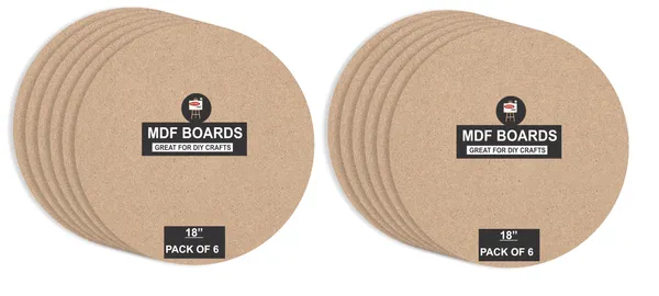 VARIETY_CANVAS_18_INCH_MDF_BOARDS_FOR_ART_AND_CRAFT_And_3.5_mm_Thickness_PACK_OF_12