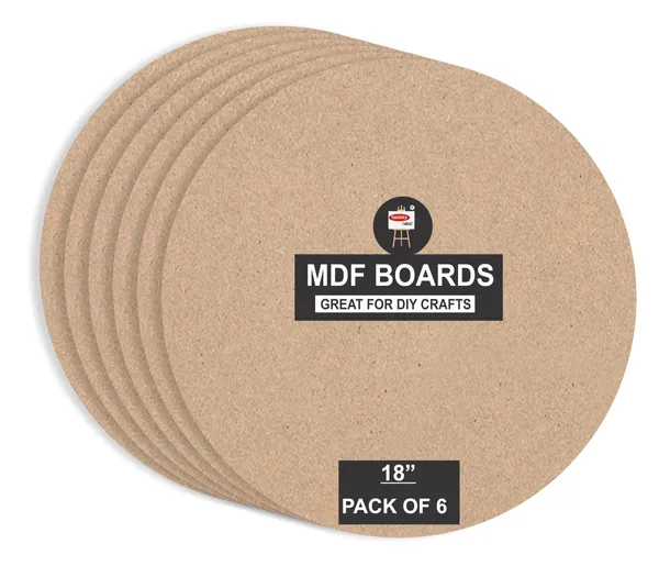 VARIETY_CANVAS_18_INCH_MDF_BOARDS_FOR_ART_AND_CRAFT_And_3.5_mm_Thickness_PACK_OF_6