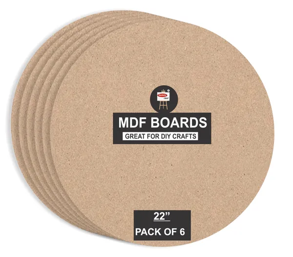 VARIETY_CANVAS_22_INCH_MDF_BOARDS_FOR_ART_AND_CRAFT_And_3.5_mm_Thickness_PACK_OF_6
