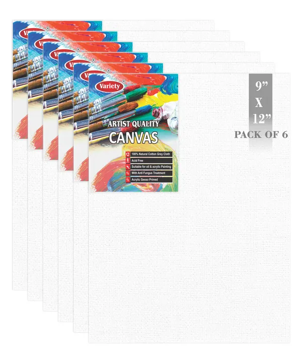 VARIETY_CANVAS_BOARDS_9X12_"_PACK_OF__6