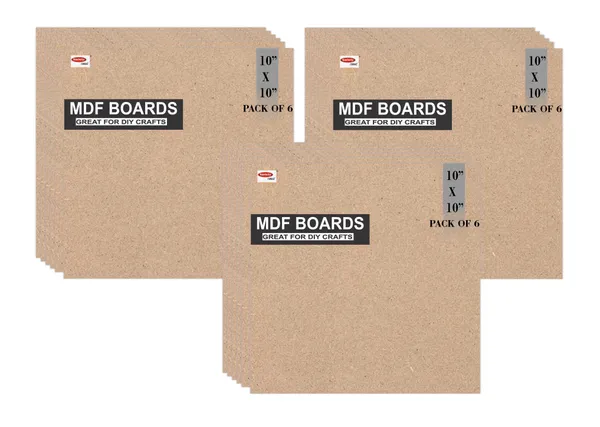 VARIETY_CANVAS_MDF_BOARDS_10_X_10_INCH_FOR_CRAFT_WORK_And_3.5_mm_Thickness_PACK_OF_18