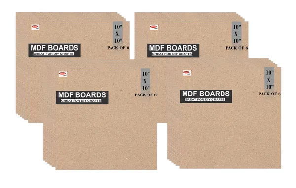 VARIETY_CANVAS_MDF_BOARDS_10_X_10_INCH_FOR_CRAFT_WORK_And_3.5_mm_Thickness_PACK_OF_24