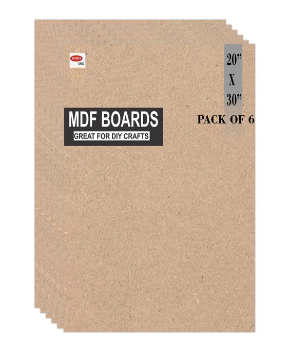 VARIETY_CANVAS_MDF_BOARDS_20X30_INCH_FOR_CRAFT_WORKAnd_3.5_mm_Thickness_PACK_OF_6