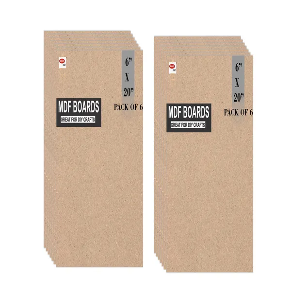 VARIETY_CANVAS_MDF_BOARDS_6X20_INCH_FOR_CRAFT_WORK_And_3.5_mm_Thickness_PACK_OF_12