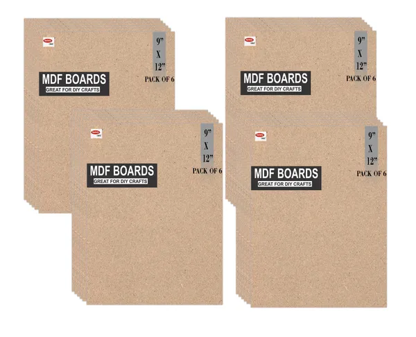 VARIETY_CANVAS_MDF_BOARDS_9X12_INCH_FOR_CRAFT_WORK_And_3.5_mm_Thickness_PACK_OF_24