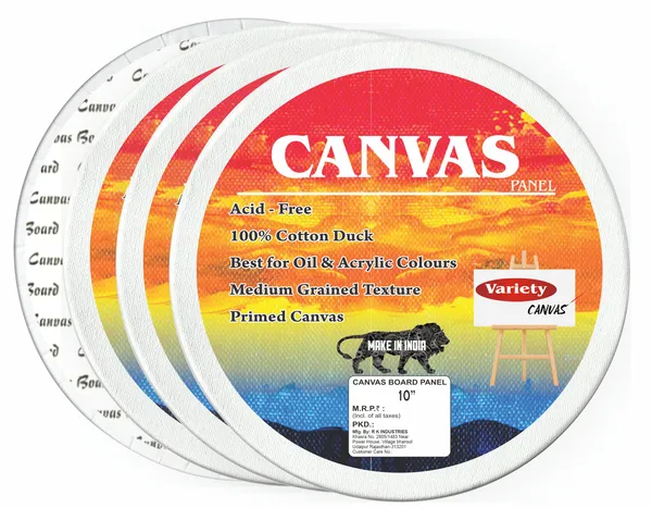 VARIETY_CANVAS_ROUND_PANEL_BOARDS_FOR_STUDENTS_&_PROFESSIONAL_ARTISTS_10_INCH_BOARDS_PACK_OF_3