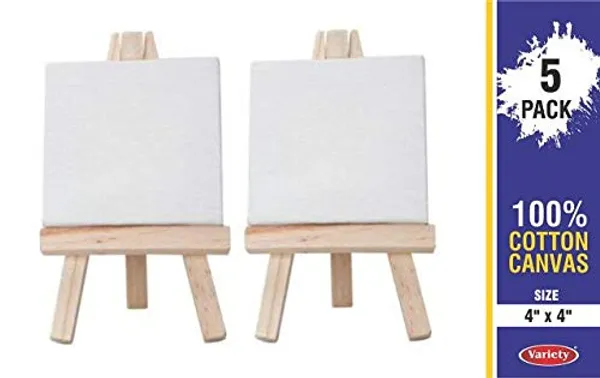 White_Mini_Display_Easel_With_Canvas_Board_For_Painting_Navy_Blue_Pack_Of_5
