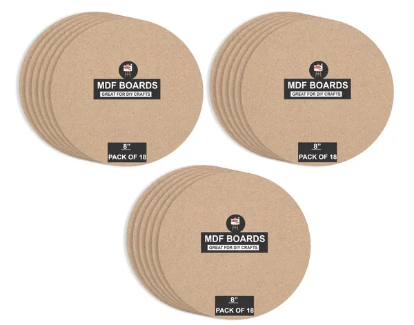 VARIETY_ROUND_MDF_BOARDS_8_INCH_And_3.5_mm_Thickness_PACK_OF_18