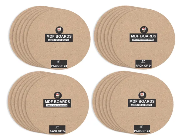 VARIETY_ROUND_MDF_BOARDS_8_INCH_And_3.5_mm_Thickness_PACK_OF_24