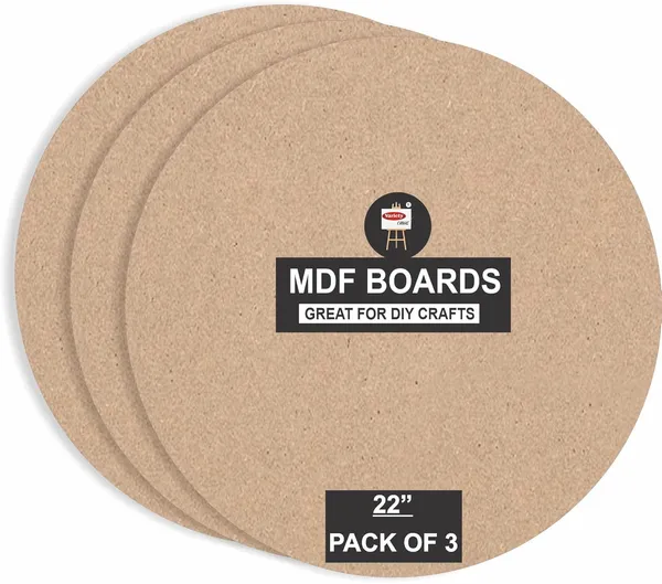MDF_ROUND_22"__BROWN_ROUND_MDF_BOARDS_FOR_ART_AND_CRAFT_WOOD_ROUND_MDF_FOR_CRAFT_WORK_DIY_MDF_CUTOUTS__And_3.5_mm_Thickness__PACK_OF_3