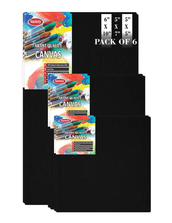 Variety_Canvas_6_Pieces_5X7_,5X5_,6X10__Inch_Black_Canvas_Boards_for_Painting,_Artist_Canvas_Panels_Set