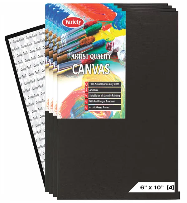 Variety_Canvas_6_X_10_Inch_Black_Canvas_Boards_for_Painting_Pack_of_4