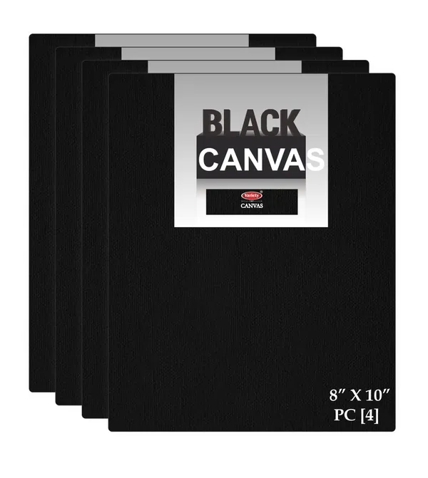 Variety_Canvas_8_X_10_Inch_Black_Canvas_Boards_for_Painting_Pack_of_4