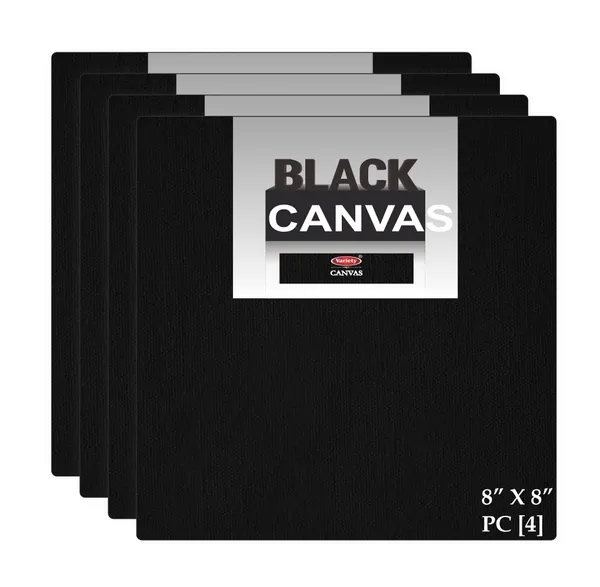 Variety_Canvas_8_X_8_Inch_Black_Canvas_Boards_for_Painting_Pack_of_4