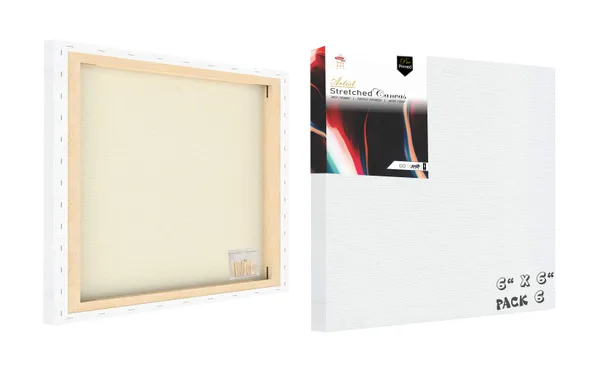 Variety_Canvas®_Premium_Pre_Stretched_Student_frame_canvas_10oz_Triple_primed_6X6_PACK_OF_6