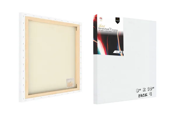 Variety_Canvas®_Premium_Pre_Stretched_Student_frame_canvas_10oz_Triple_primed_8X10_PACK_OF_4