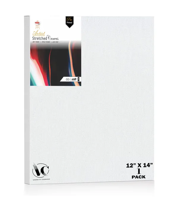 Variety_Canvas®___12"x14"_(30x35_cm),_Pack_of_1__Artist_Series_10_Oz_100%_Cotton_Pre-Stretched_Canvas_with_Wooden_Frame_20x25_mm_|_Primed_Canvas_Stretched_for_Oil_&_Acrylic_Painting.
