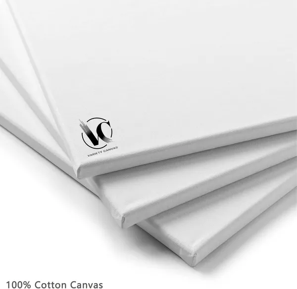 Variety_Canvas®___12"x_12"_(30x30_cm),_12"X16"_(30X40_cm)_Pack_of_2__Artist_Series_10_Oz_100%_Cotton_Pre-Stretched_Canvas_with_Wooden_Frame__20X25__MM_|_Primed_Canvas_Stretched_for_Oil_&_Acrylic_Painting.