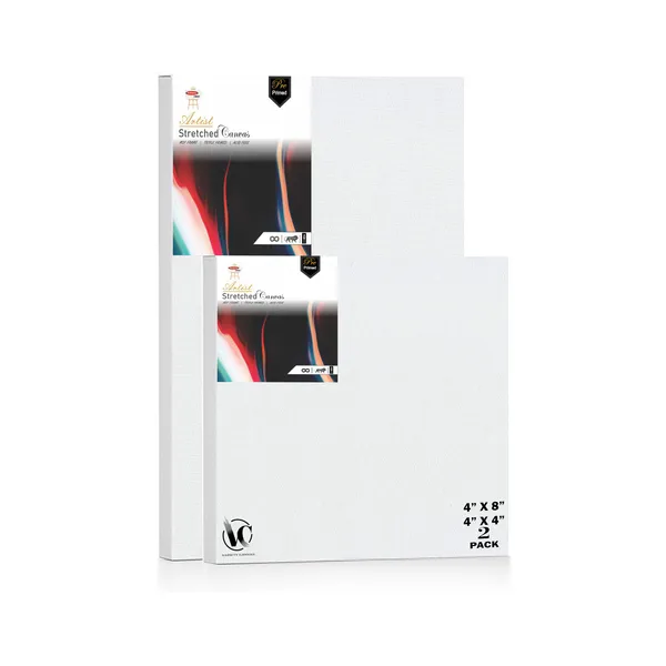 Variety_Canvas®___4"x4"_(10x10_cm),_4"X8"_(_10x20_cm)_Pack_of_2__Artist_Series_10_Oz_100%_Cotton_Pre-Stretched_Canvas_with_Wooden_Frame_20X25_mm_|_Primed_Canvas_Stretched_for_Oil_&_Acrylic_Painting.