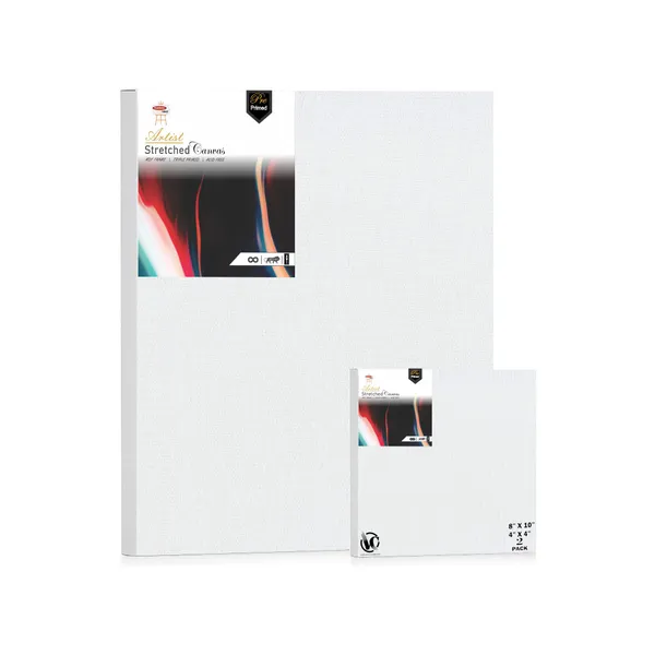 Variety_Canvas®___4"x4"_(10x10_cm),_8"X10"_(20x25_cm)_Pack_of_2__Artist_Series_10_Oz_100%_Cotton_Pre-Stretched_Canvas_with_Wooden_Frame_20X25_mm_|_Primed_Canvas_Stretched_for_Oil_&_Acrylic_Painting.