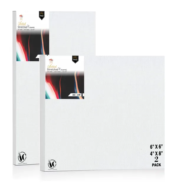 Variety_Canvas®___4"x_8"_(10x20_cm),_6"X6"_(15x15_cm)_Pack_of_2__Artist_Series_10_Oz_100%_Cotton_Pre-Stretched_Canvas_with_Wooden_Frame_20x25_MM_|_Primed_Canvas_Stretched_for_Oil_&_Acrylic_Painting.